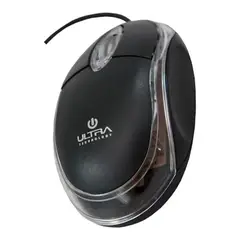 ULTRA - Mouse Optico Usb Negro Transparente Ut-120n