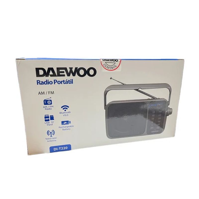 DAEWOO - RADIO PORTATIL DAEWOO AMFM DIT220 NEGRO