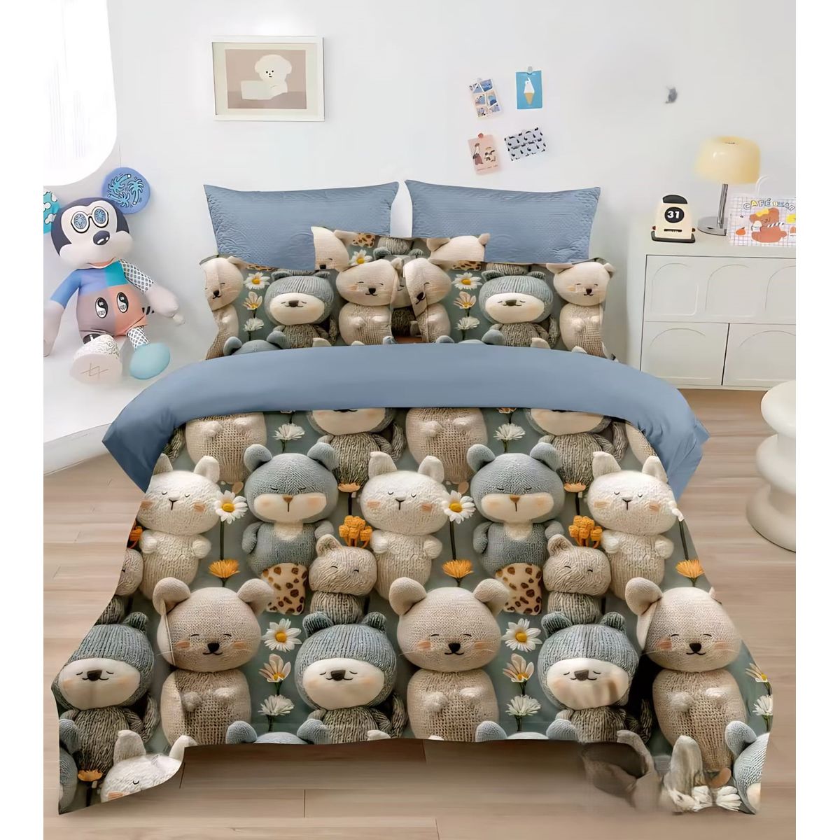 GENERICO - COBERTORES DE VERANO QUILTS REVERSIBLES INFANTILES DISEÑOS 5D