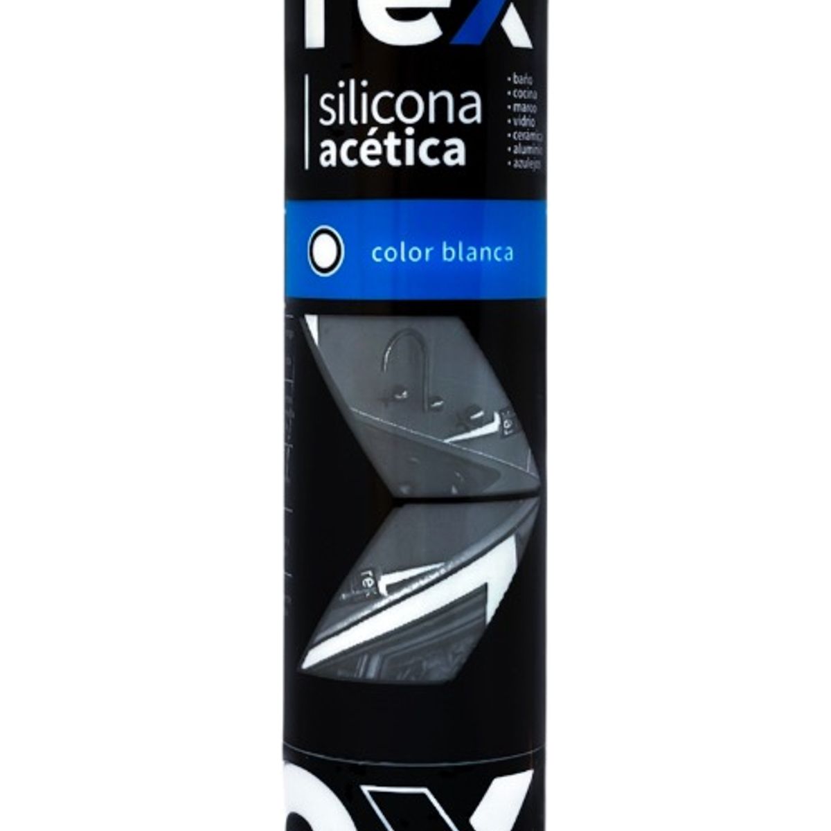 GENERICO - Silicona Acética Blanca Cartucho 300ml Rex 30307