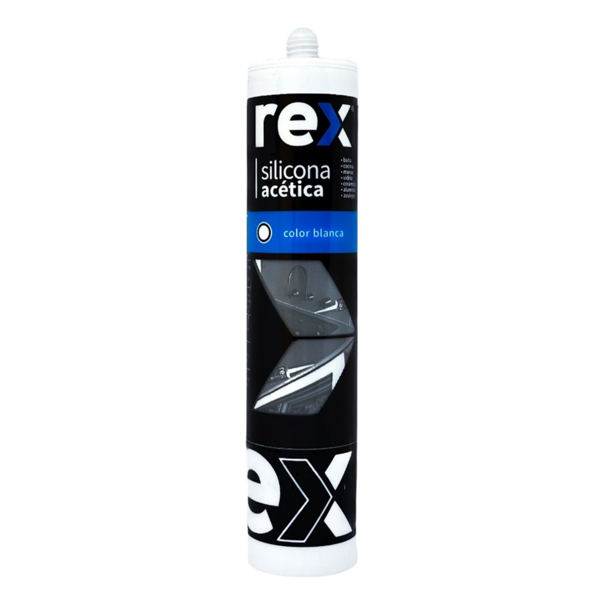 GENERICO - Silicona Acética Blanca Cartucho 300ml Rex 30307