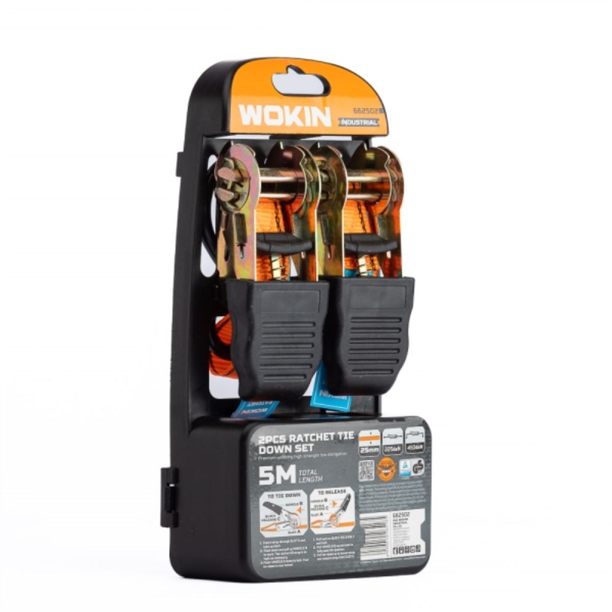 WOKIN - Set amarra Carga 25mmx5mt, 2 Piezas