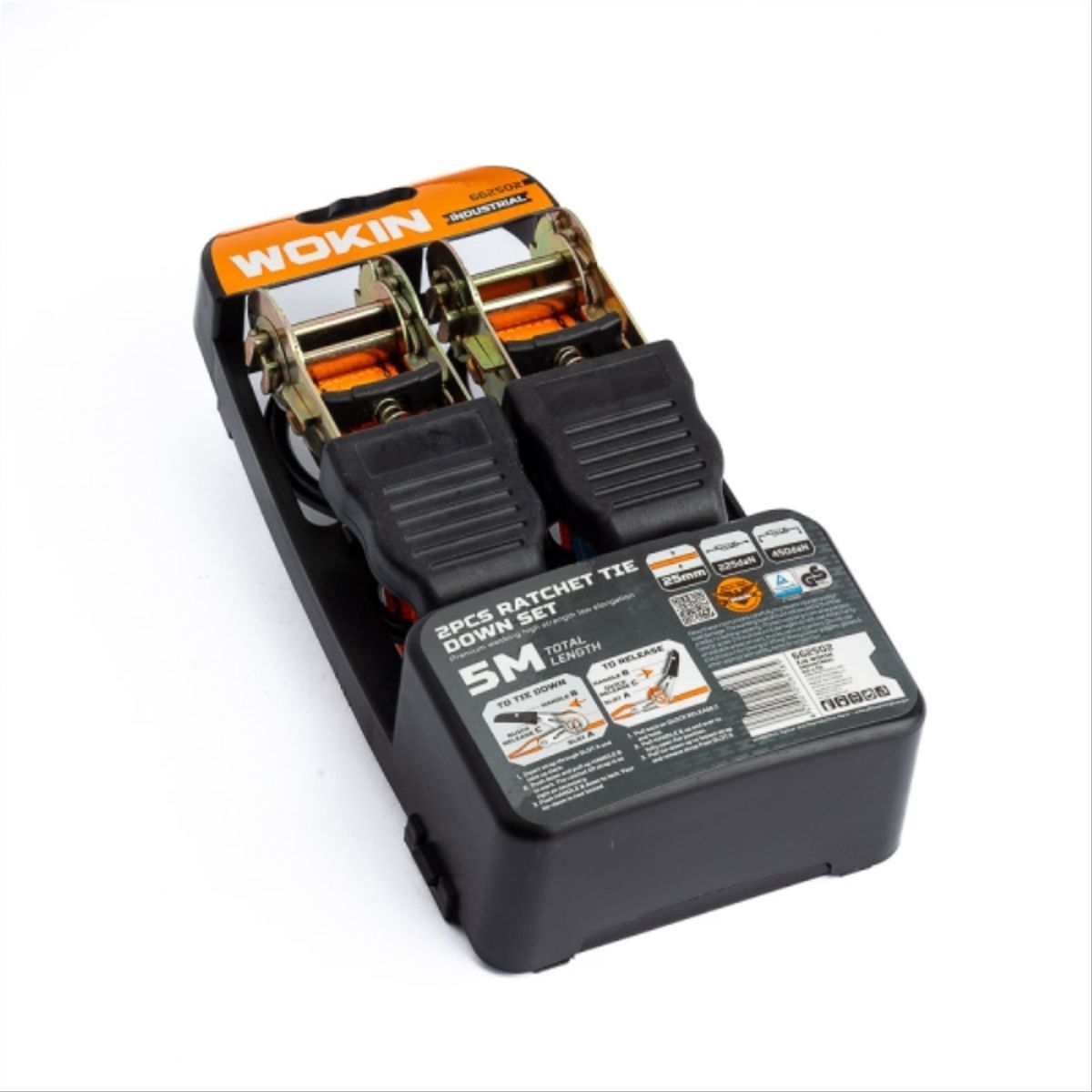 WOKIN - Set amarra Carga 25mmx5mt, 2 Piezas