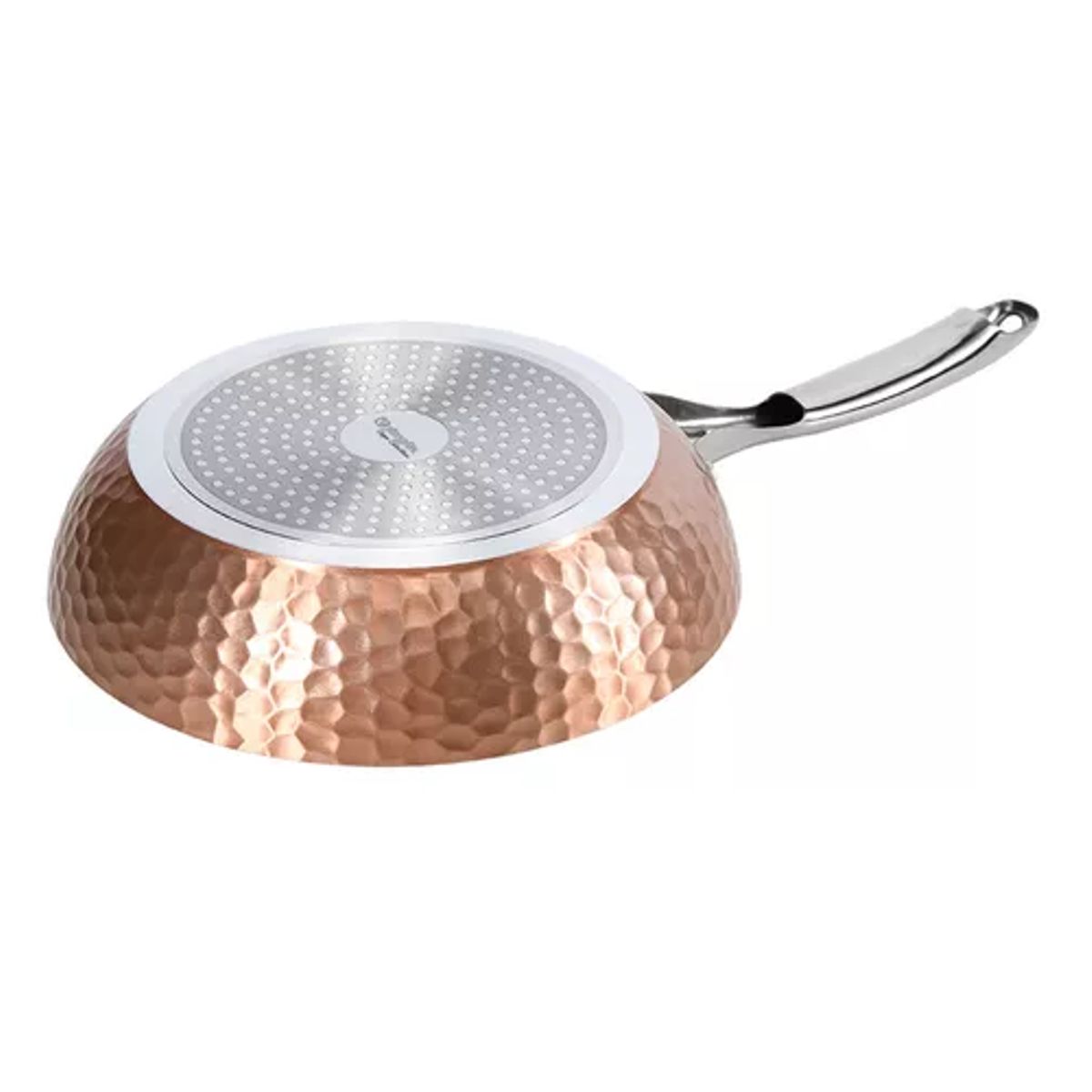 GENERICO - Set de 2 sartenes de cobre antiadherente 28 cm con tapa + 24 cm