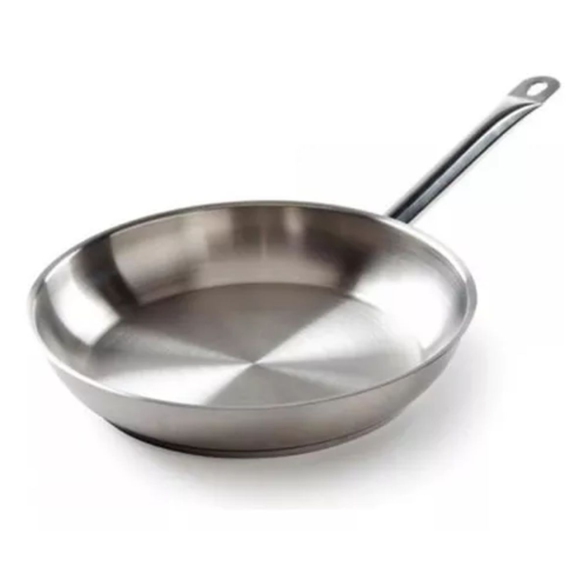 GENERICO - Sartén de acero inoxidable con fondo difusor 24 cm
