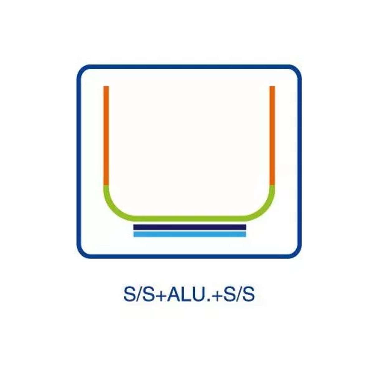 GENERICO - Sartén de acero inoxidable con fondo difusor 24 cm