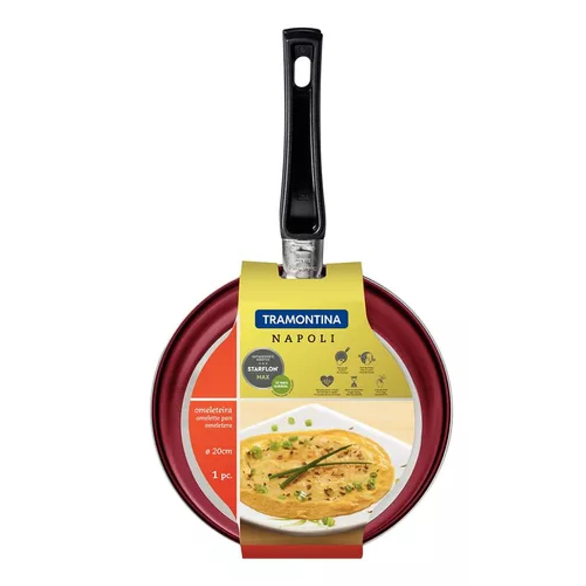 TRAMONTINA - Sartén doble antiadherente para tortillas Tramontina 20 cm