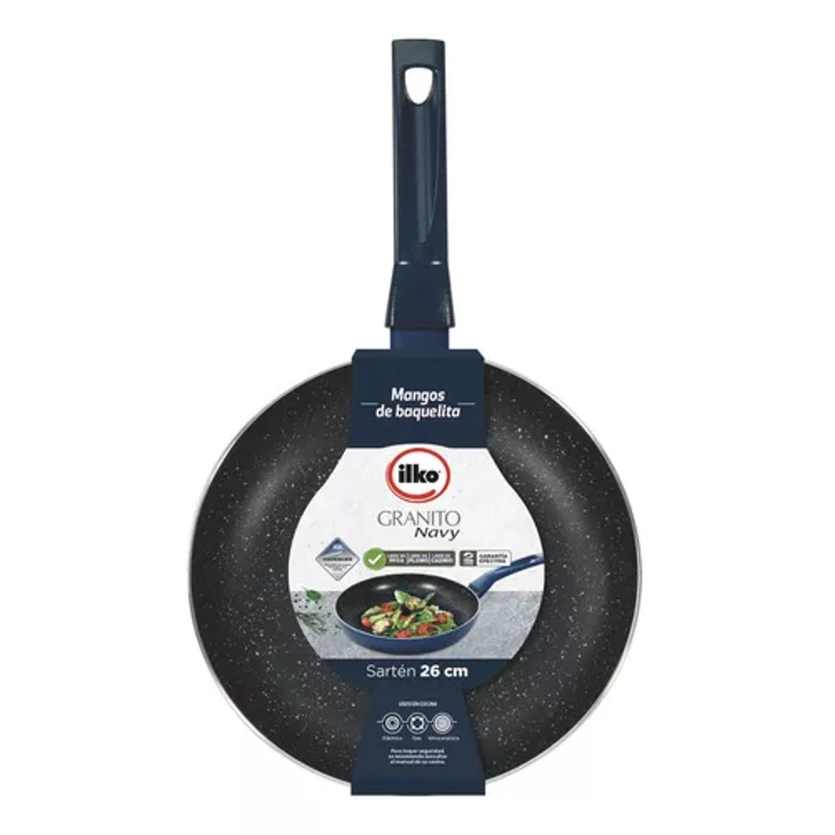 ILKO - Sartén de 26 cm granito Navy Ilko.