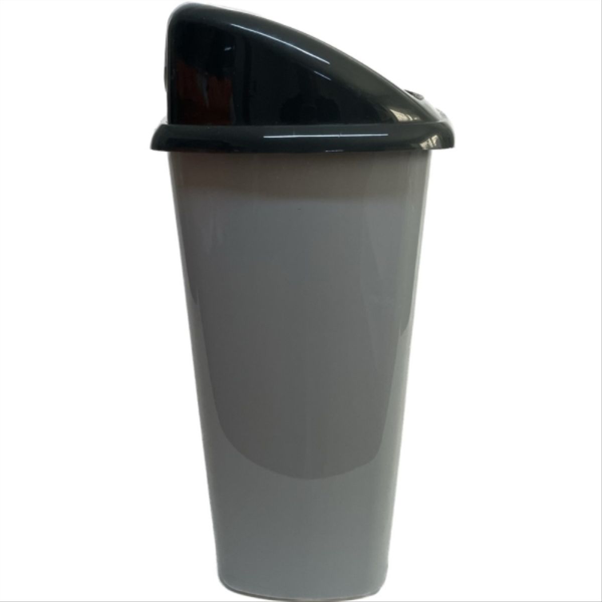 SOGA - Basurero plástico tapa vaivén 60 lt gris