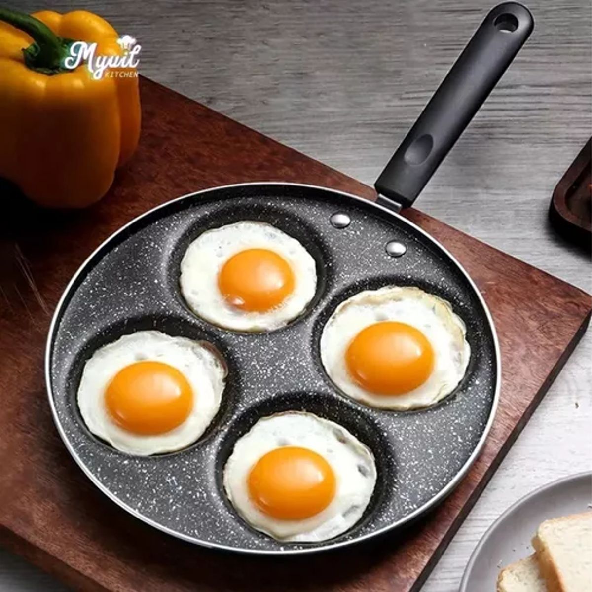 GENERICO - Sartén de huevos con 4 divisiones para mayor rapidez