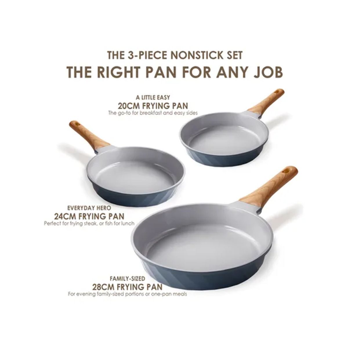 GENERICO - Sartenes antiadherentes cocina gris