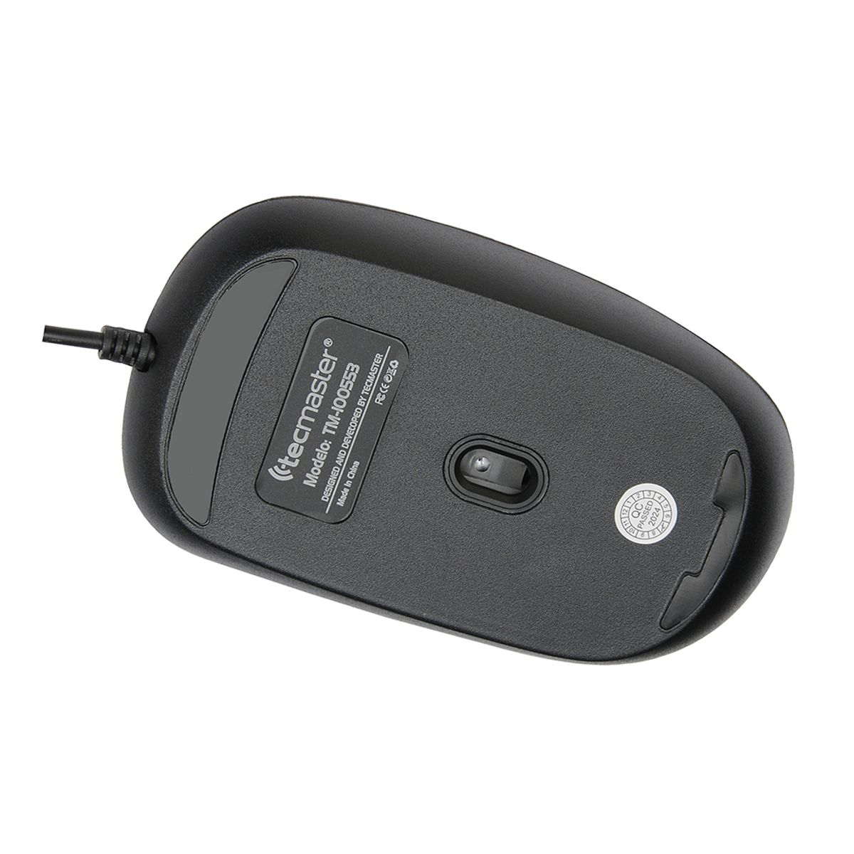 TECMASTER - MOUSE ÓPTICO USB CABLEADO 4BTN 8001600DPI NEGRO TM-100553