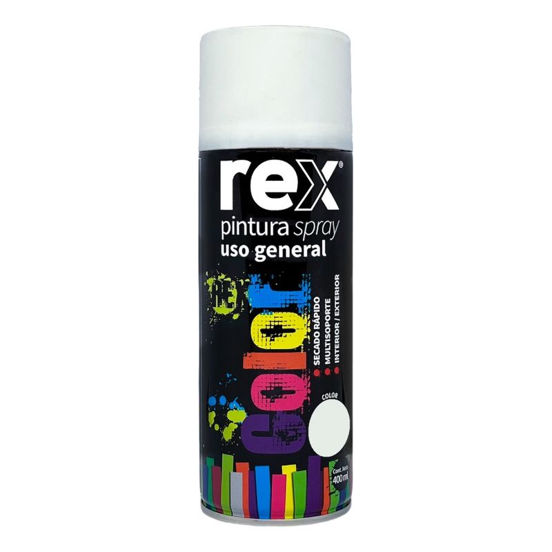 GENERICO - Pintura Spray General Color Blanco Mate 400 Ml Rex 60008