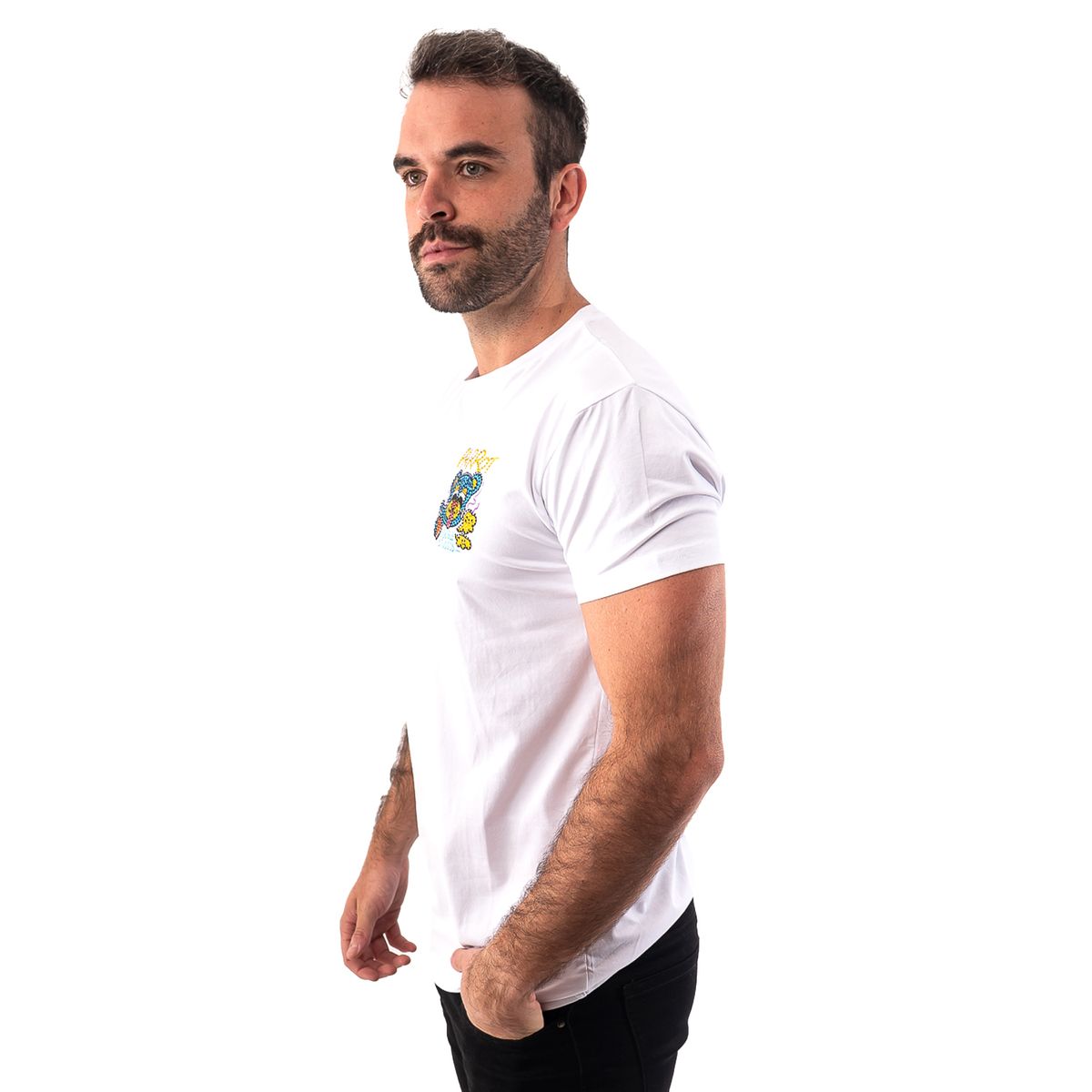 PARROT - Polera con estampado de pedrería