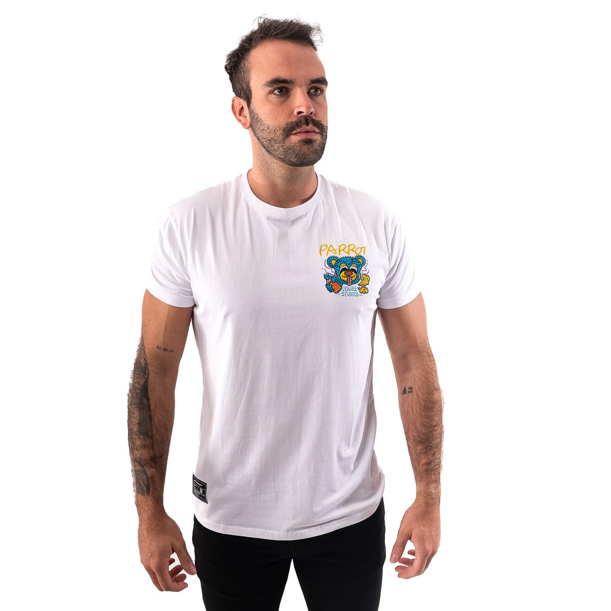 PARROT - Polera con estampado de pedrería