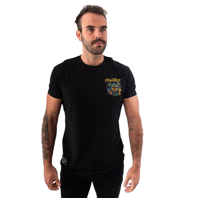 PARROT - Polera con estampado de pedrería
