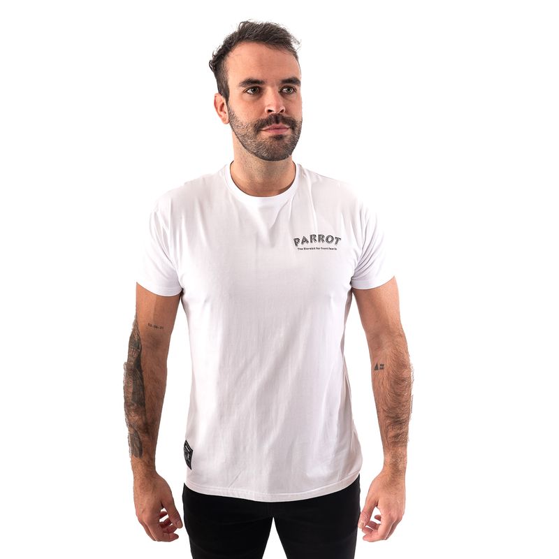 PARROT - Polera con estampado de pedrería