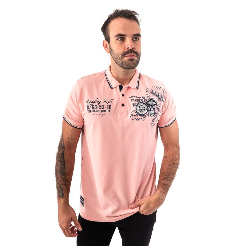 PARROT - Polera Manga Corta con estampados y bordados