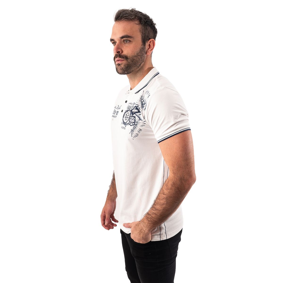 PARROT - Polera Manga Corta con estampados y bordados