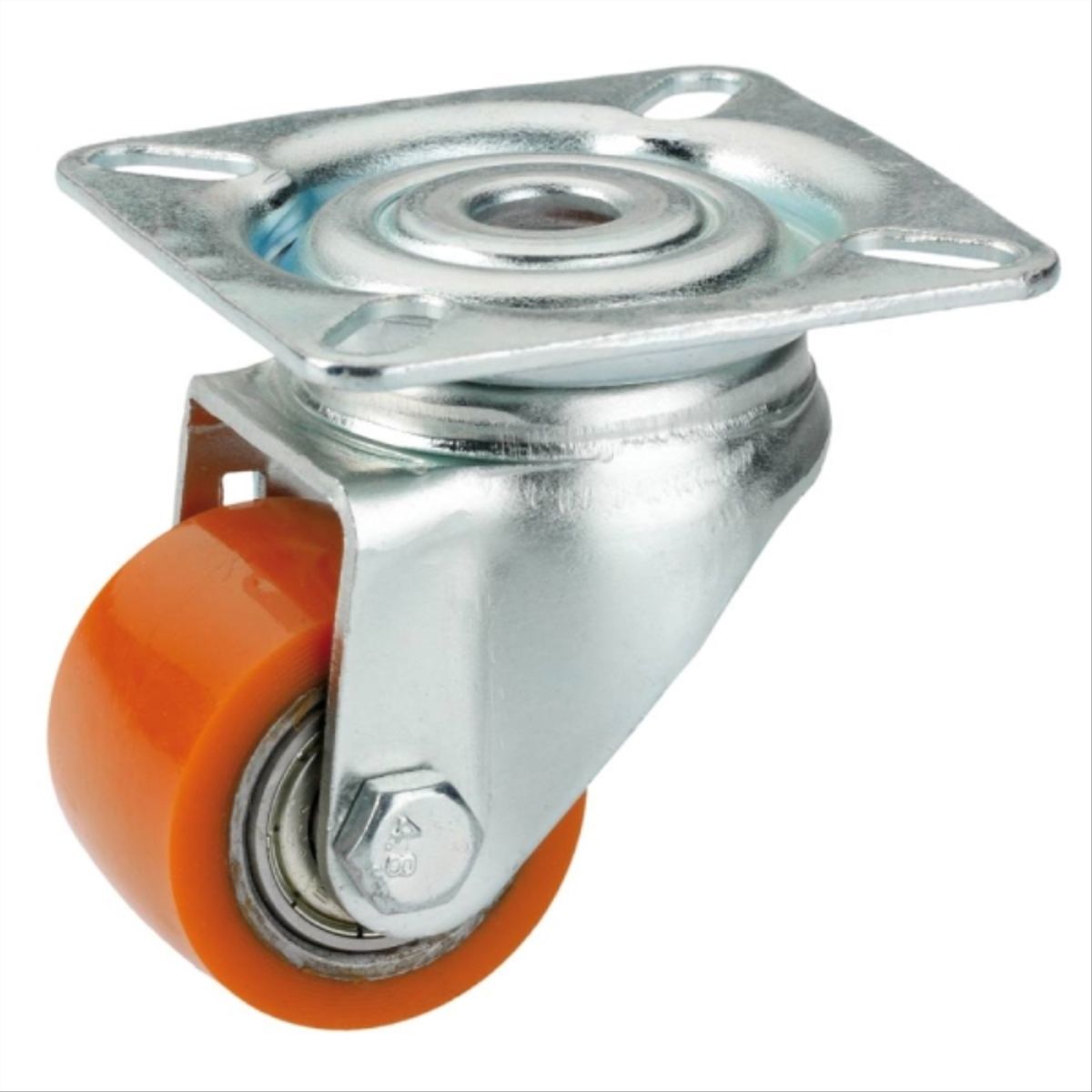 KUTZ - Rueda Giratoria 35mm Poliuretano 100kg Uso Industrial