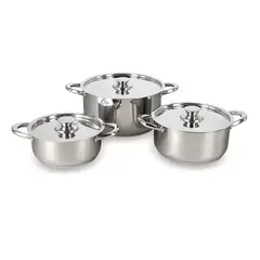 GENERICO - Batería de cocina de 6 piezas acero inoxidable Wens 420-6SS