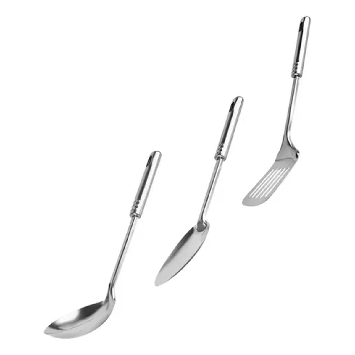 GENERICO - Juego de batería de 15 piezas cocina acero inoxidable plateado