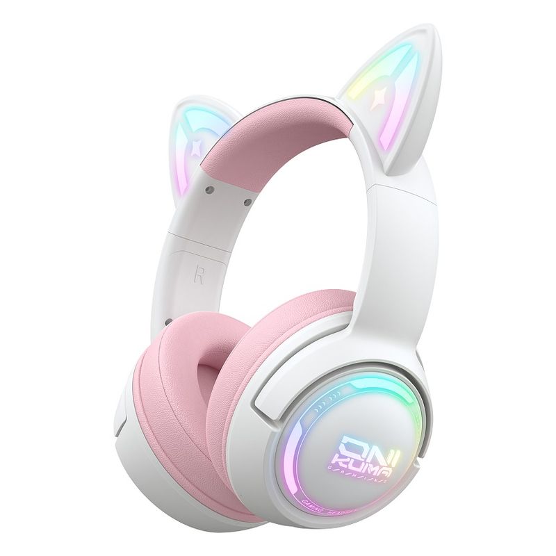 ONIKUMA - Onikuma GT838 Rosa Audífonos Bluetooth inalámbricos de cuatro modos