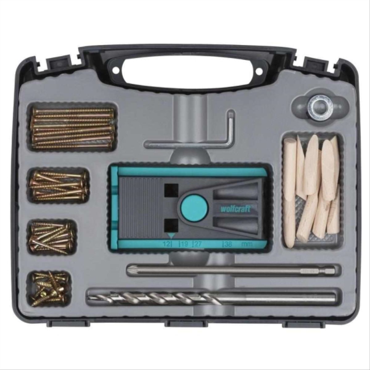 WOLFCRAFT - Juego Completo para uniones de equina 55 piezas