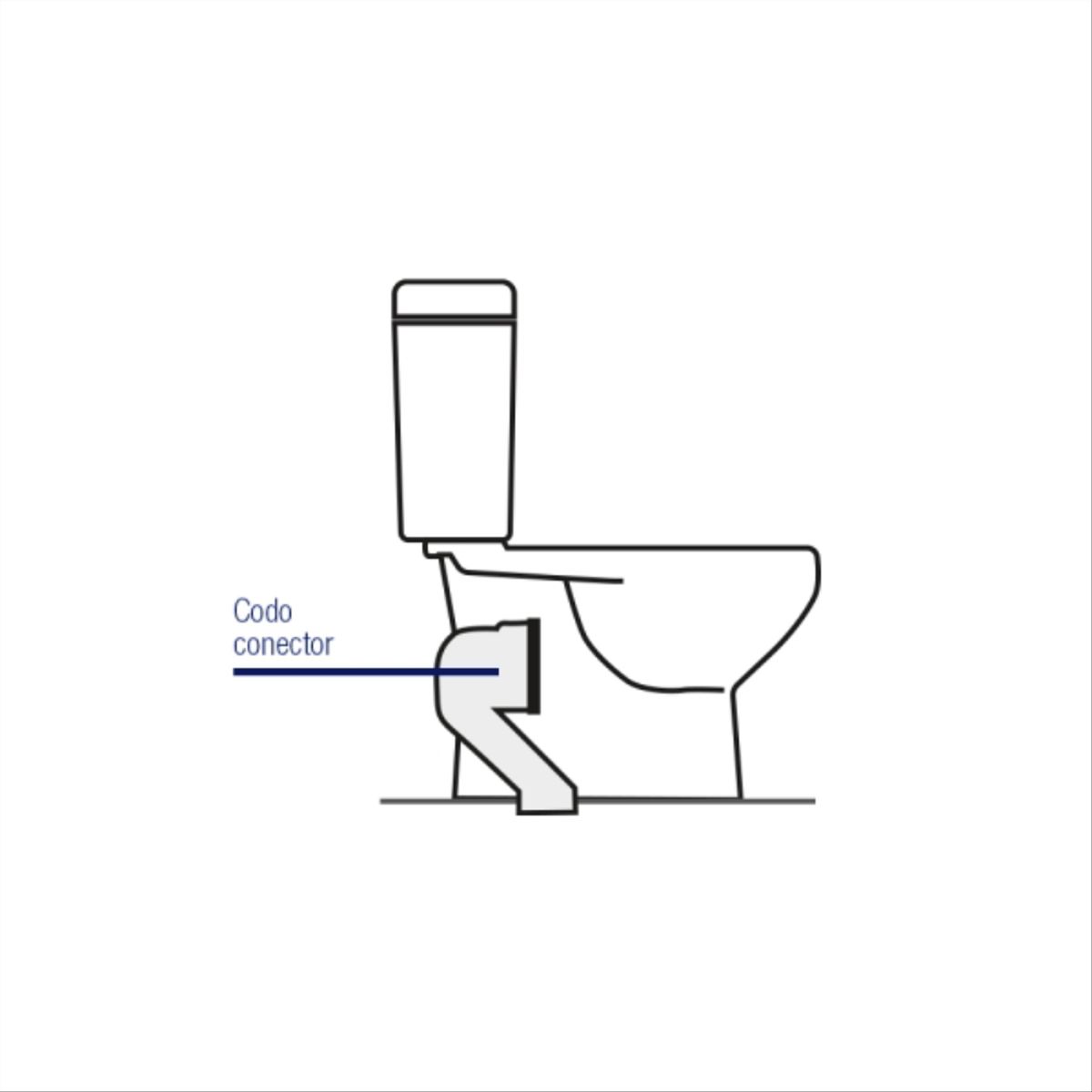 FANALOZA - Conector adaptador WC 25 cm Verso