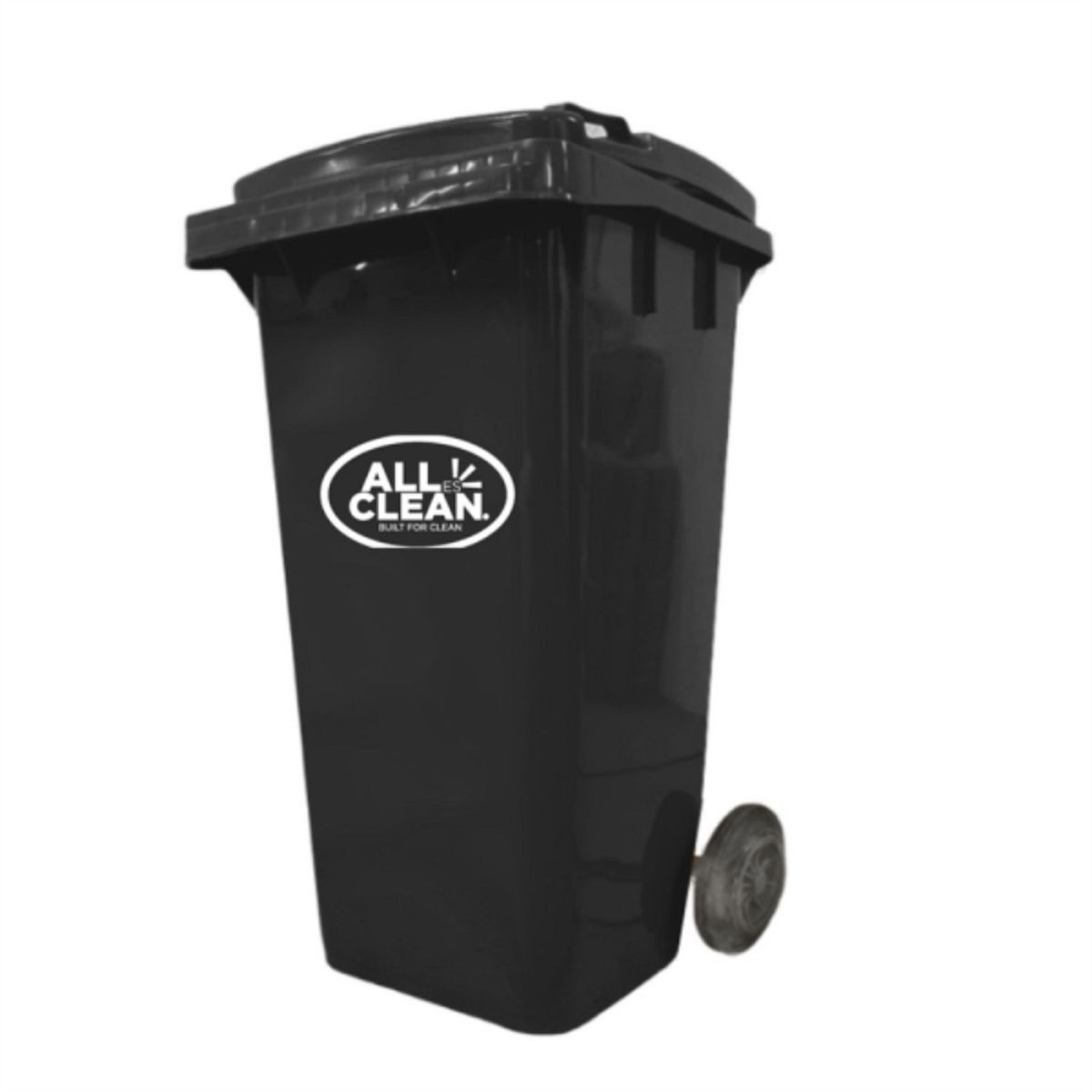 Basurero plástico con ruedas 120 lt gris oscuro, marca ALL CLEAN - Foto Principal