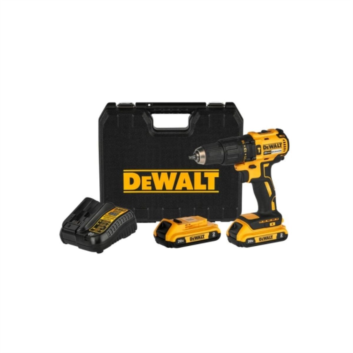 DEWALT - Taladro percutor 13mm 20v 2 baterias + cargador dcd7781d2