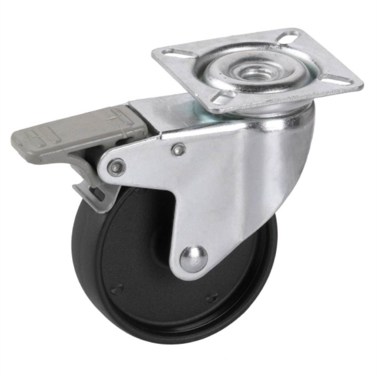 KUTZ - Rueda Giratoria con freno 75mm Plastico 60kg Uso Industrial