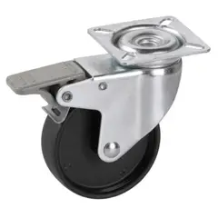 KUTZ - Rueda Giratoria con freno 75mm Plastico 60kg Uso Industrial