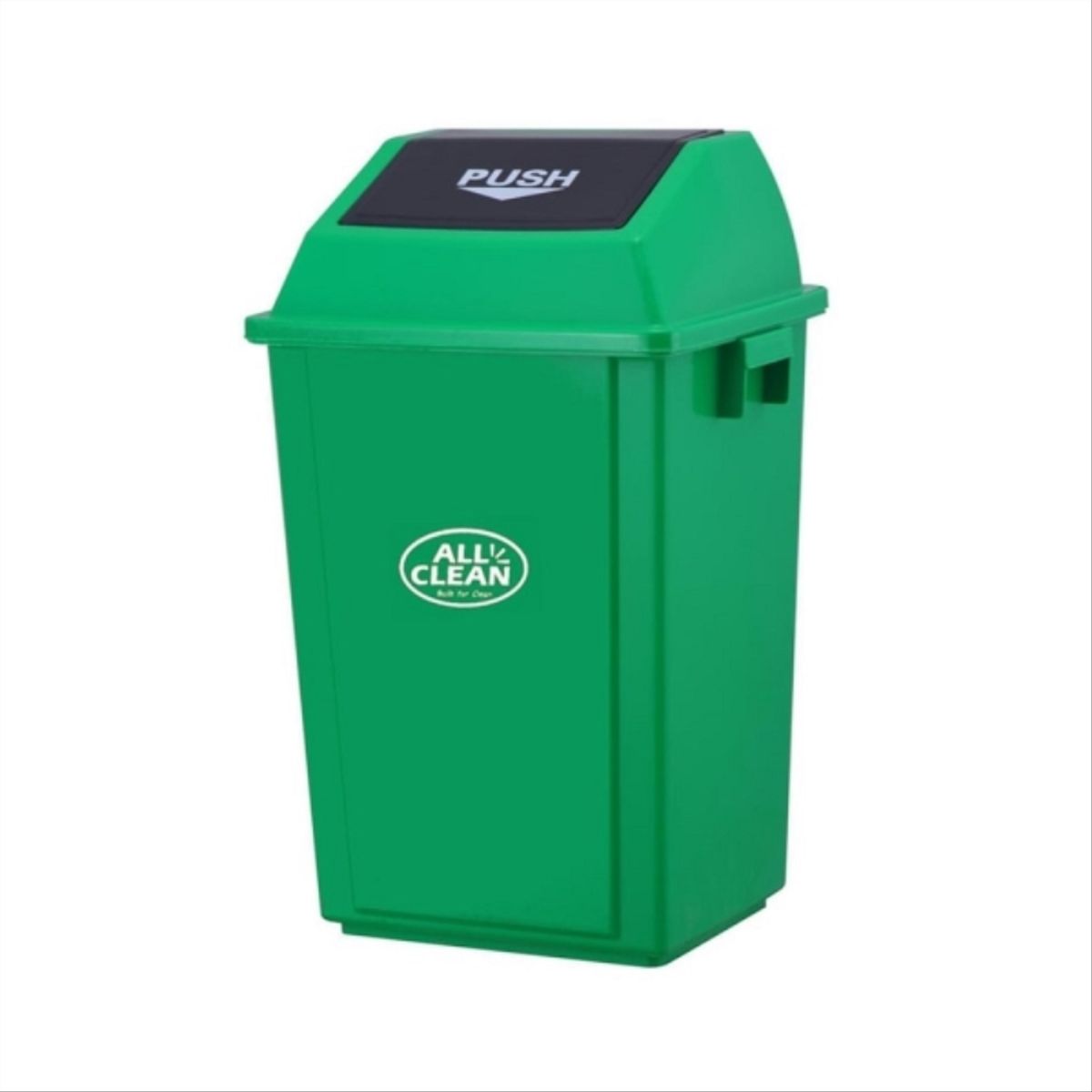 ALL CLEAN - Basurero plástico tapa vaivén 60 lt verde