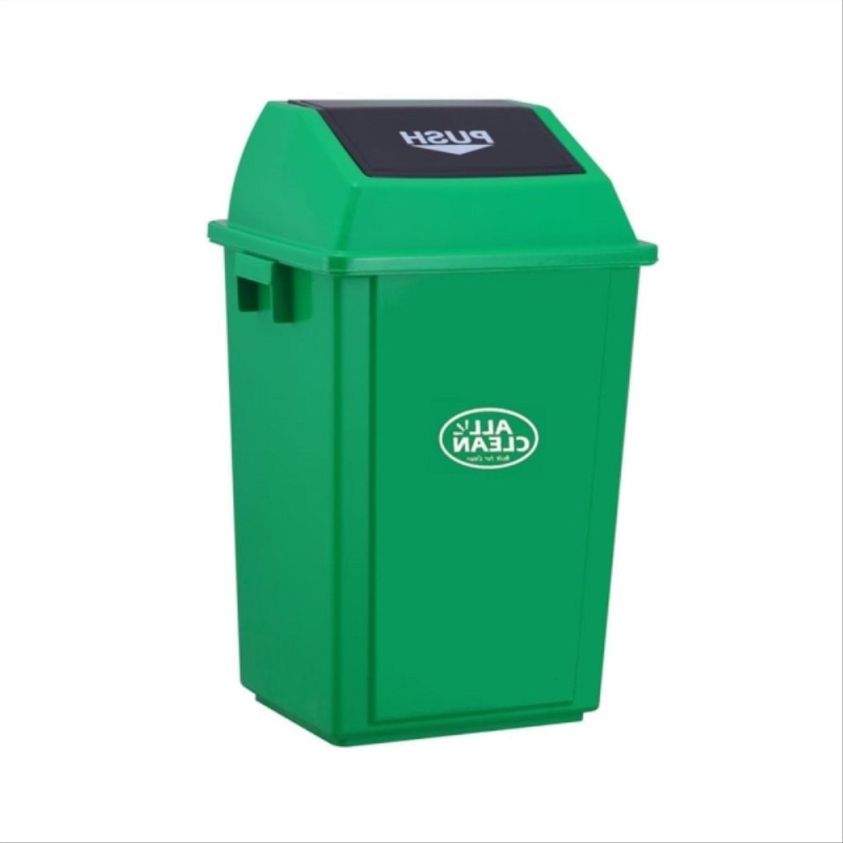 ALL CLEAN - Basurero plástico tapa vaivén 60 lt verde