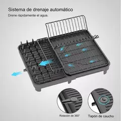 GENERICO - Escurridor platos plegable secaplatos con desagüe