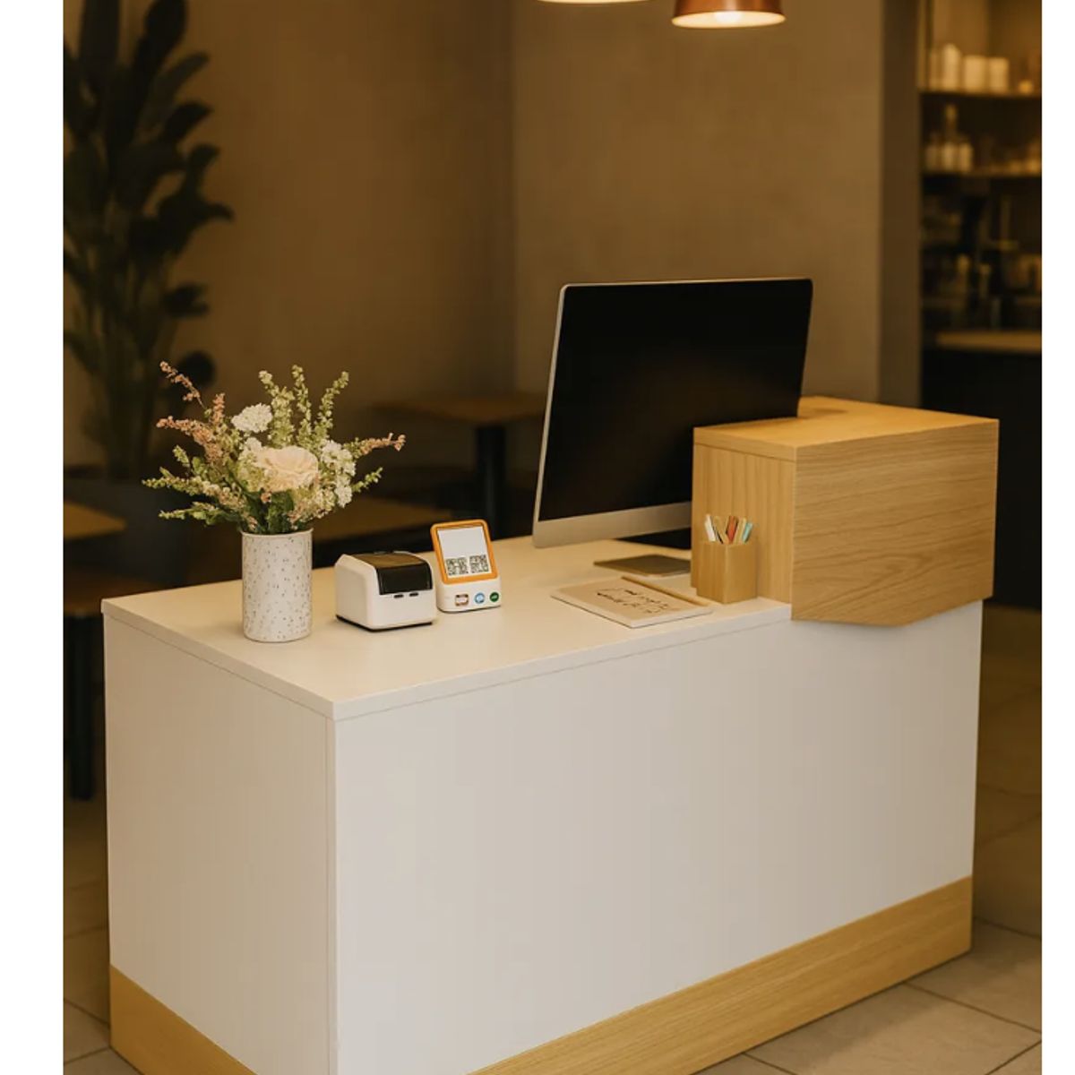 HOMER DESIGN - Caja Registradora Mueble Para Recepción 140cm De Ancho