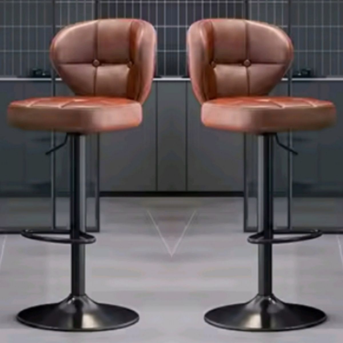 ARTIHOGAR - Pack Sillas Bar  Alex Nordic Taburete Ecocuero Café