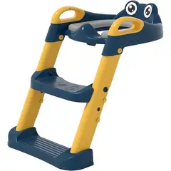 GENERICO - Escalera inodoro niños asiento entrenador de baño color azul