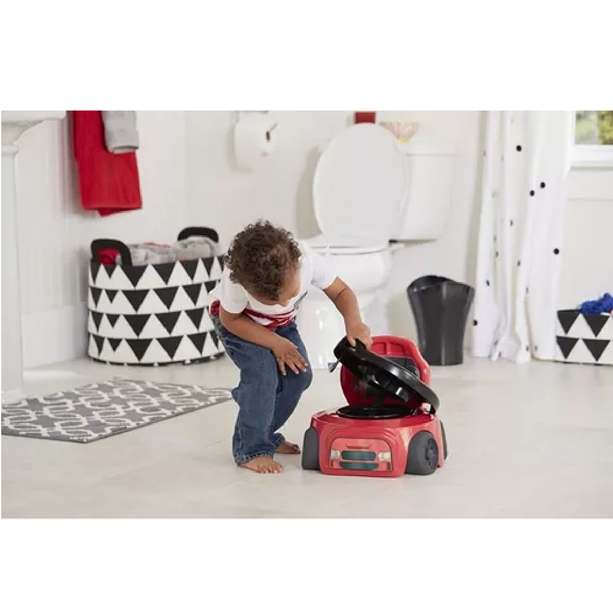 GENERICO - Bacinica entrenador de baño Wheels para niños color rojo
