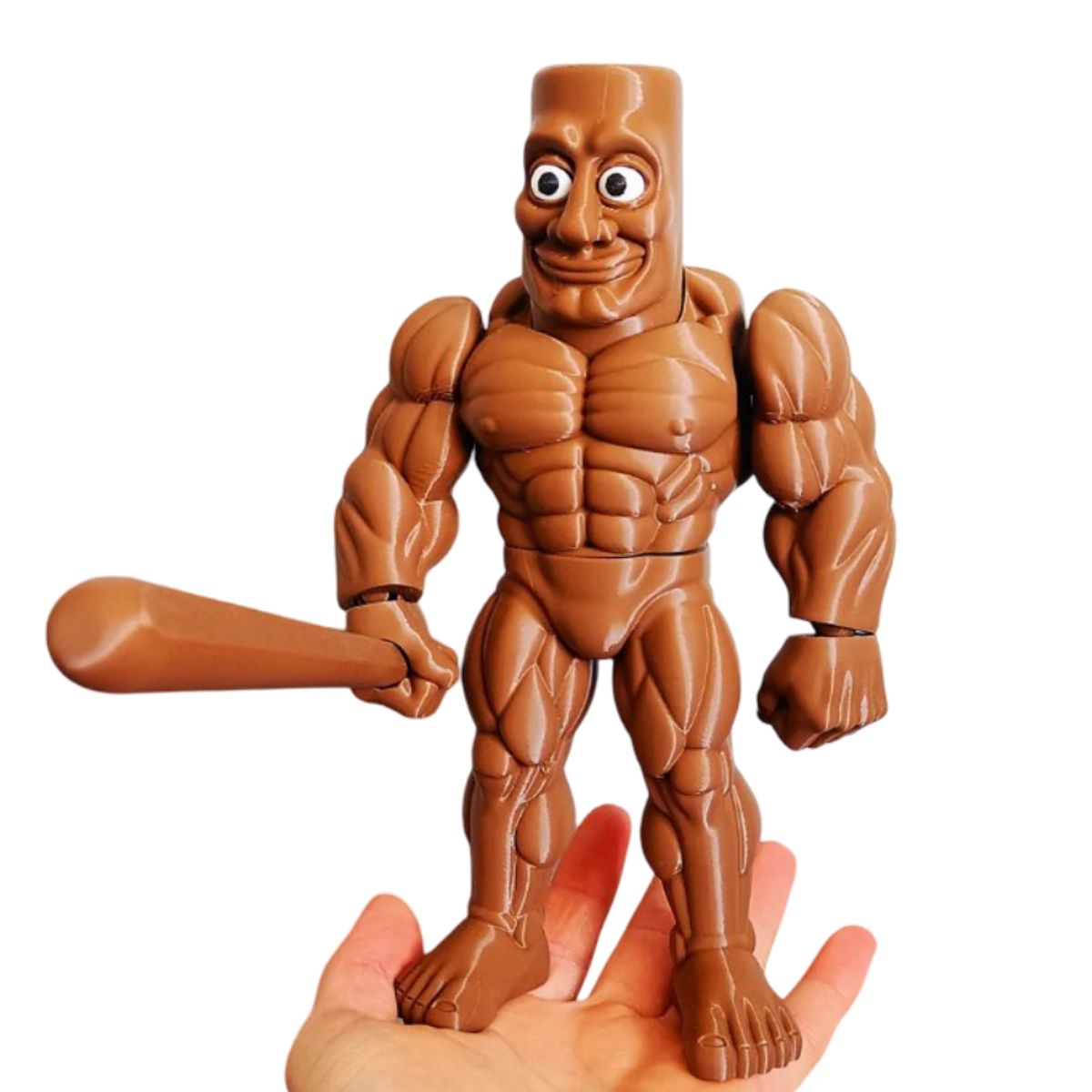 GENERICO - Juguete Italian Brainrot Articulado - Tung tung tung Muscle Sahur