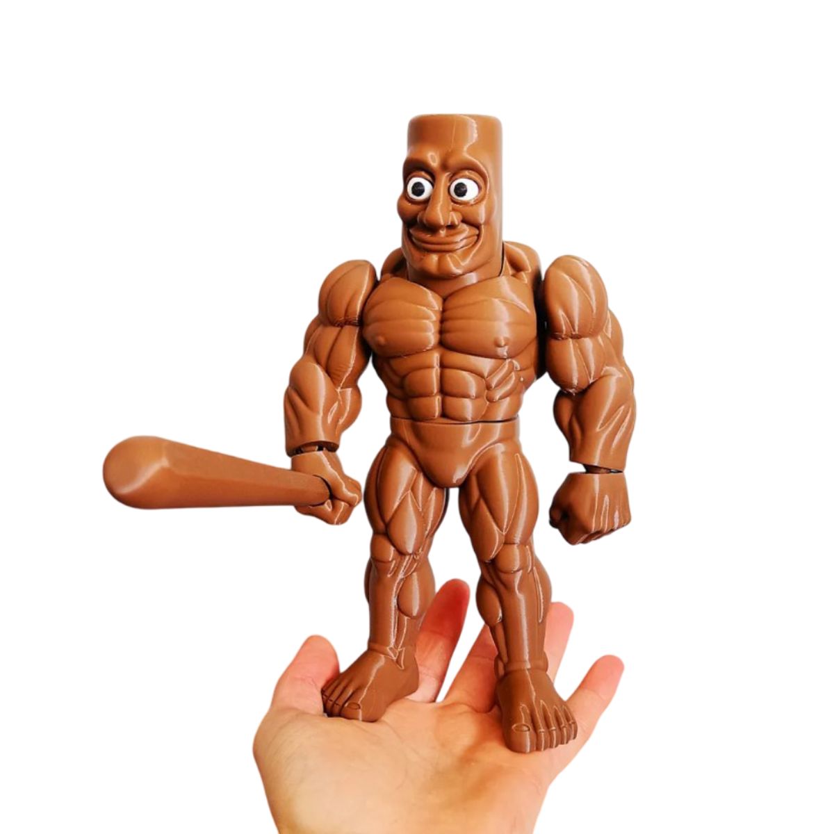 GENERICO - Juguete Italian Brainrot Articulado - Tung tung tung Muscle Sahur