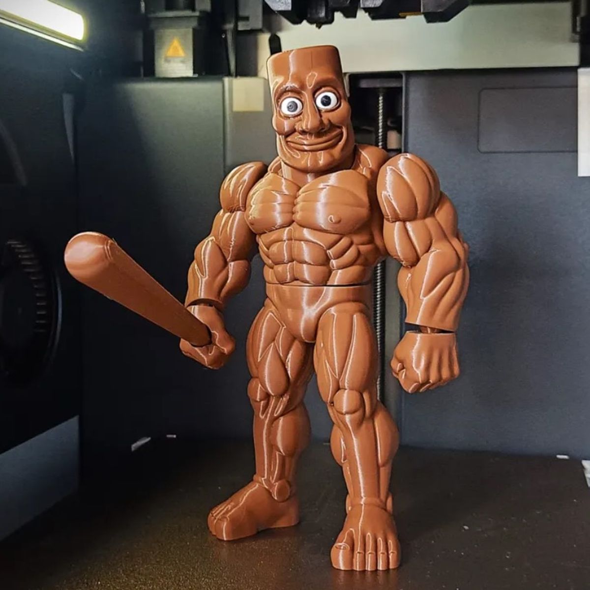 GENERICO - Juguete Italian Brainrot Articulado - Tung tung tung Muscle Sahur