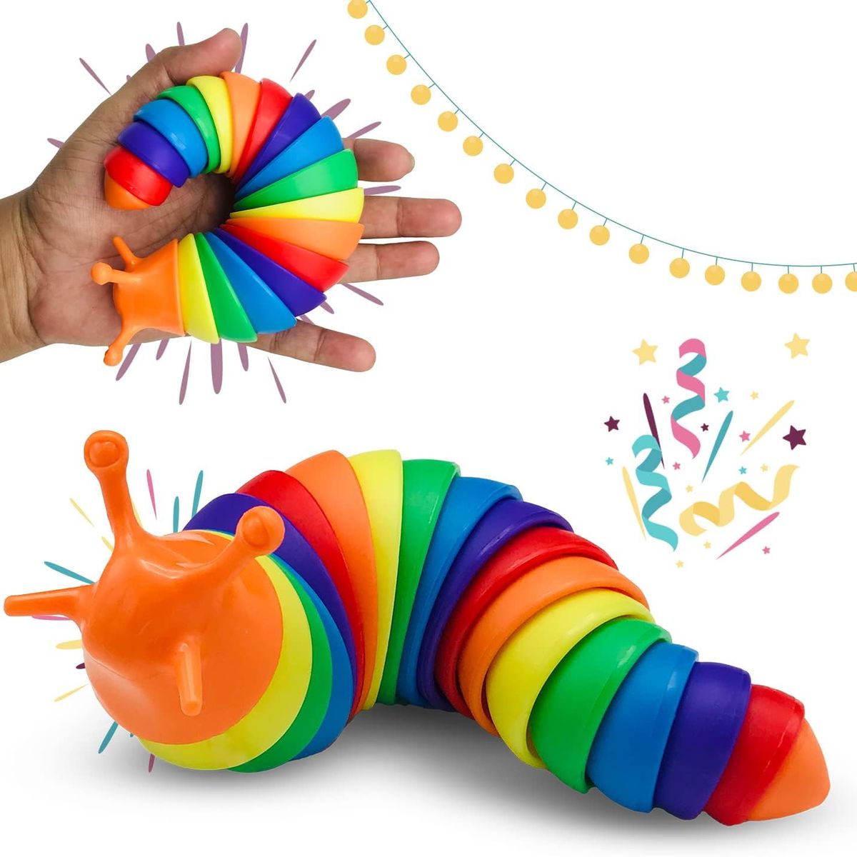 GENERICO - Gusano Babosa Sensorial Juguete Didáctico Finger Slug