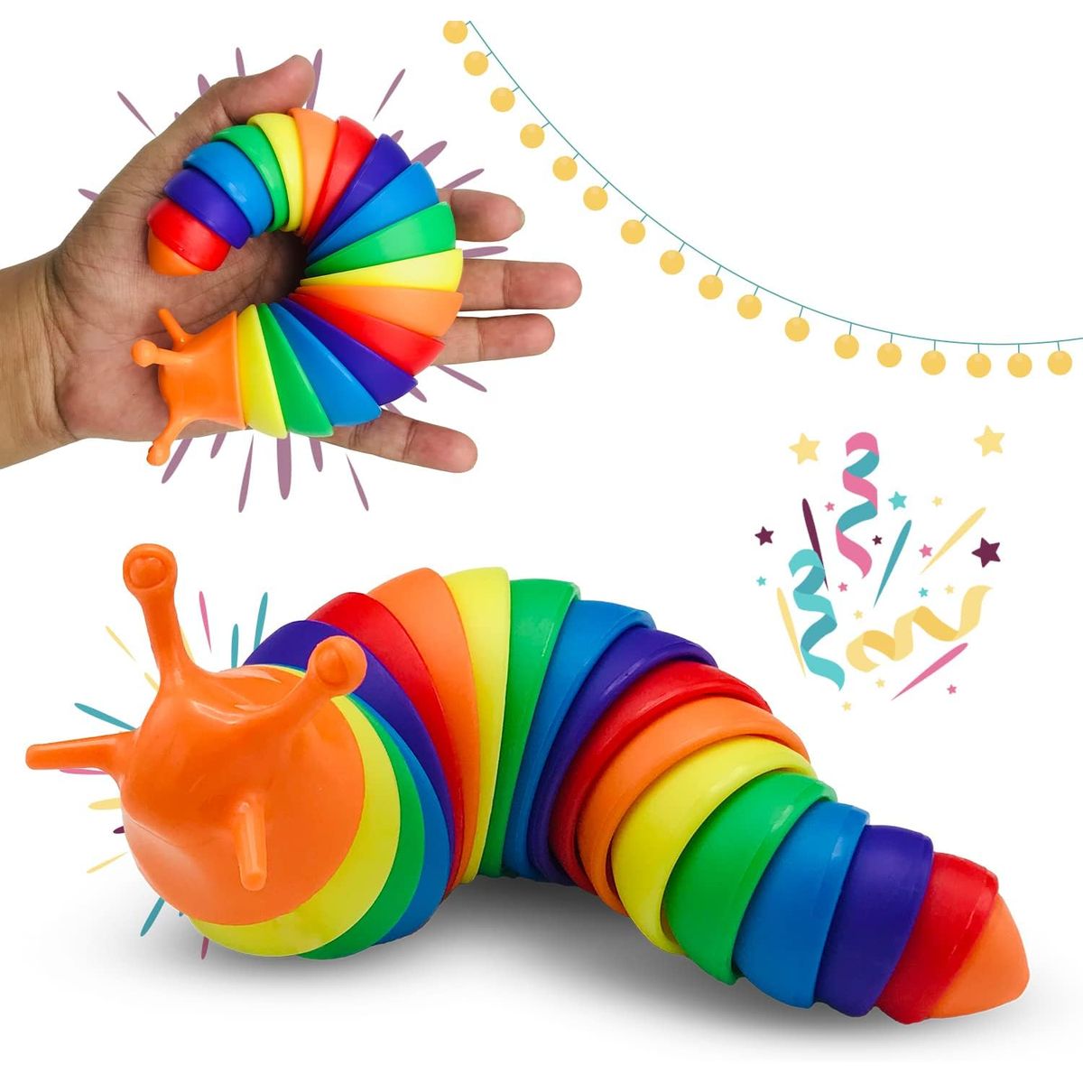 GENERICO - Gusano Babosa Sensorial Juguete Didáctico Finger Slug