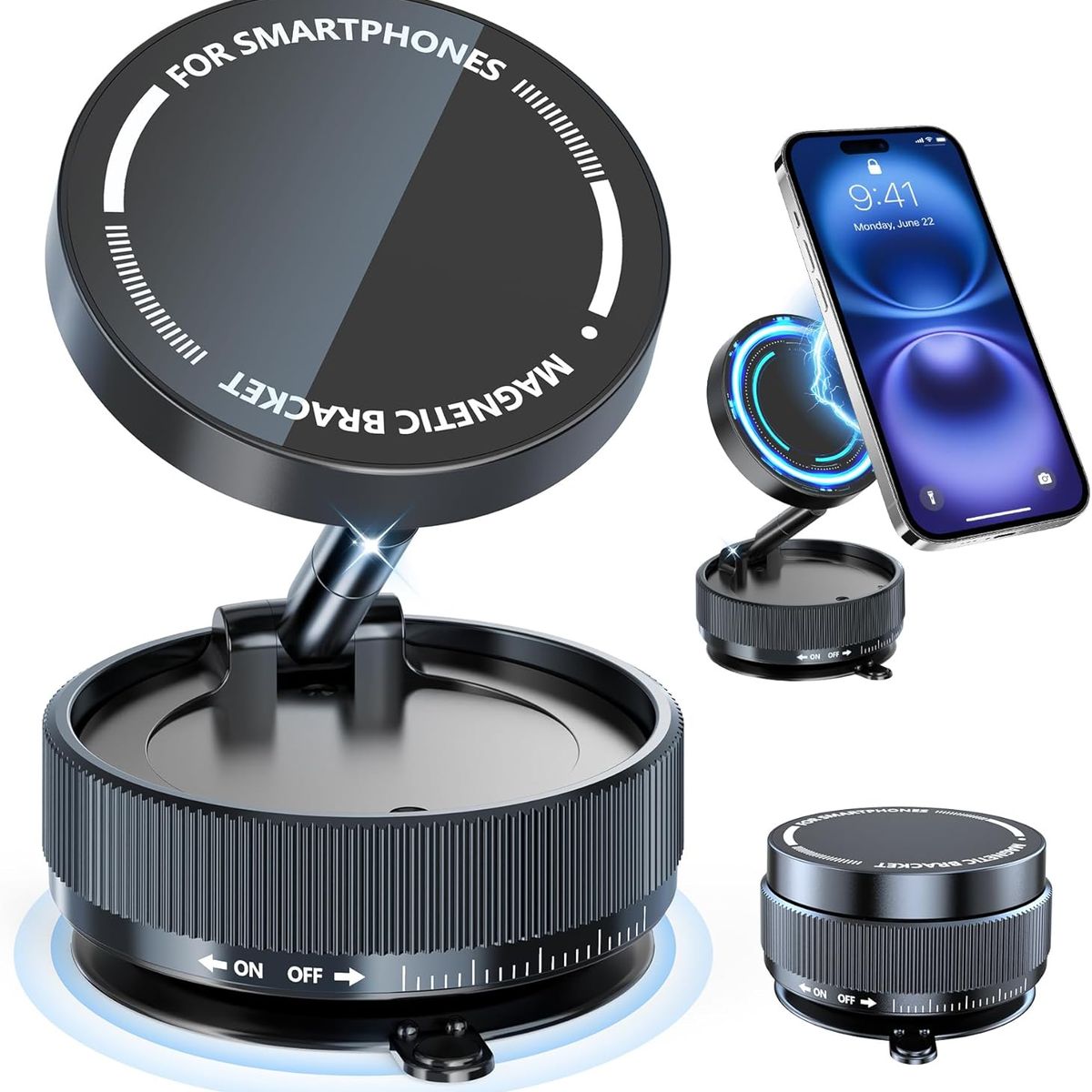 KUANGYE - Nuevo Soporte Magnético De Ventosa Para Teléfono En Coche