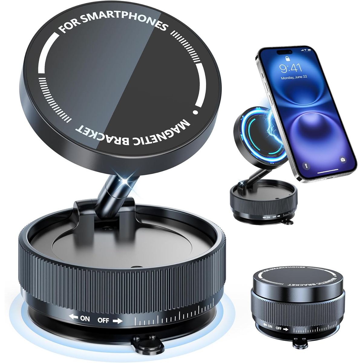 KUANGYE - Nuevo Soporte Magnético De Ventosa Para Teléfono En Coche