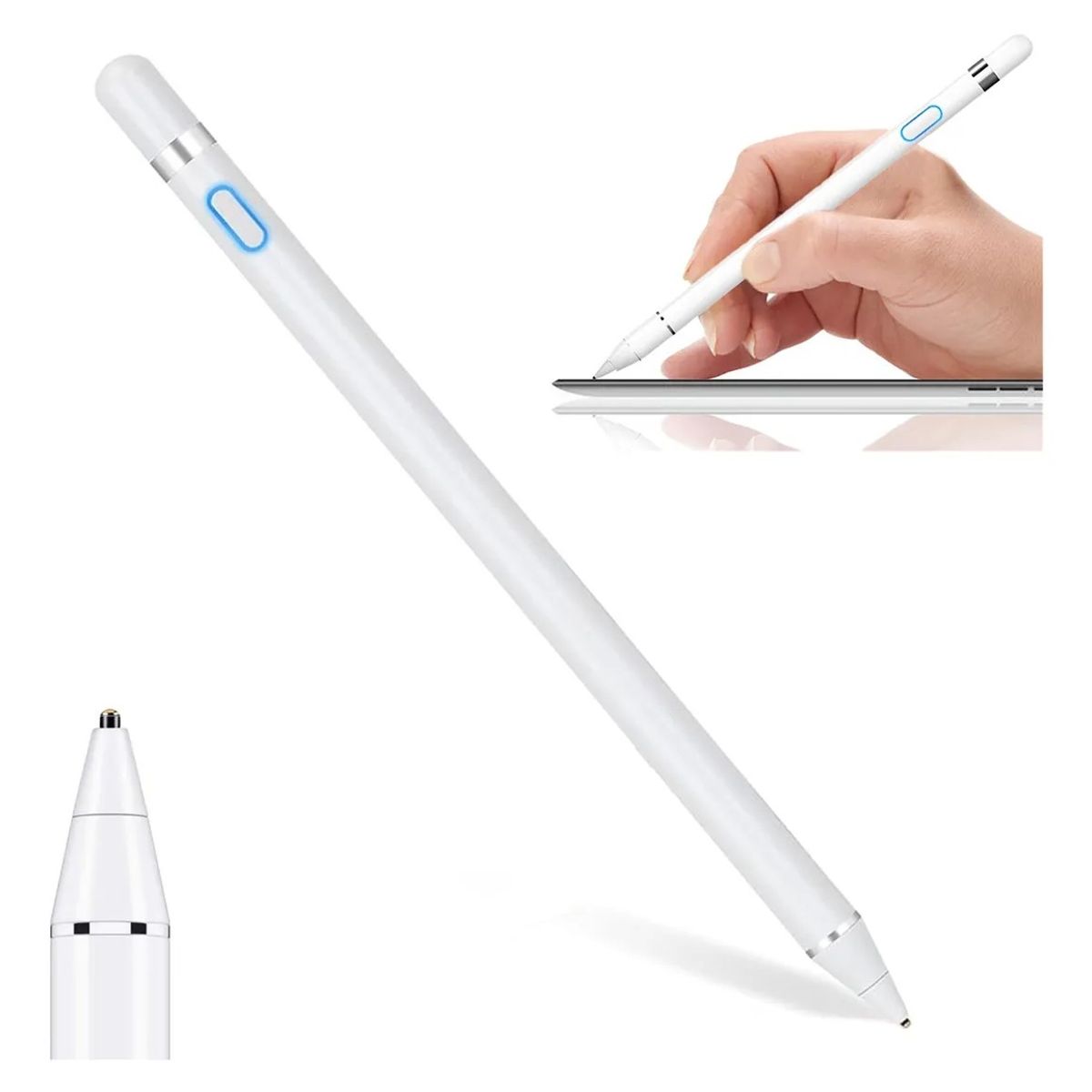 GENERICO - Lápiz Pencil Blanco Capacitivo Para Ipad Samsung Lenovo