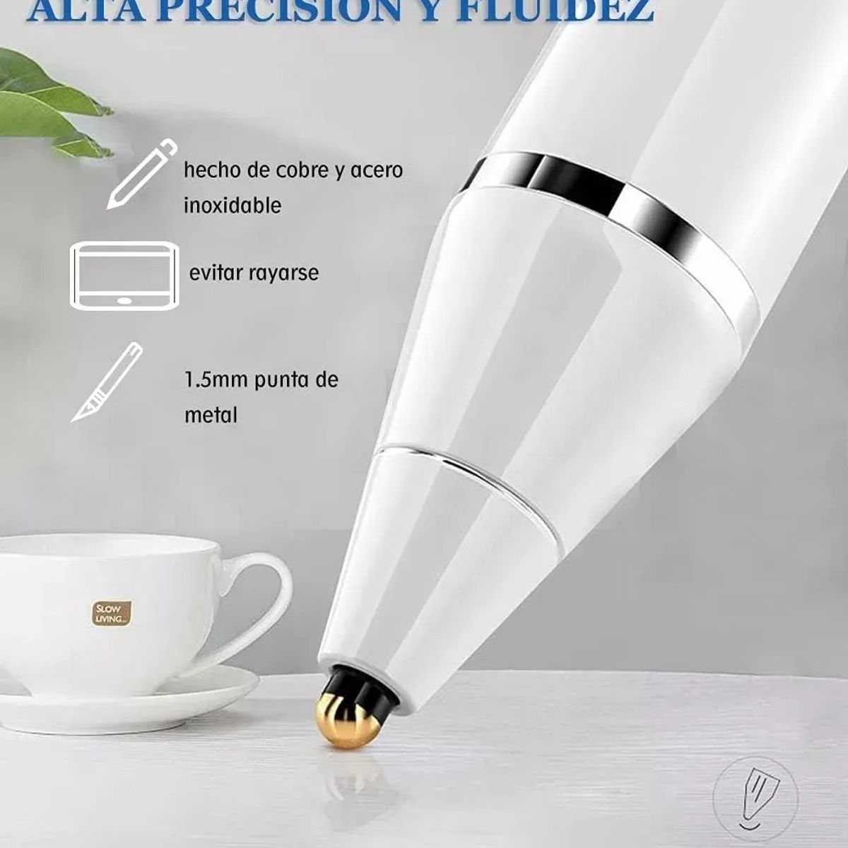 GENERICO - Lápiz Pencil Blanco Capacitivo Para Ipad Samsung Lenovo