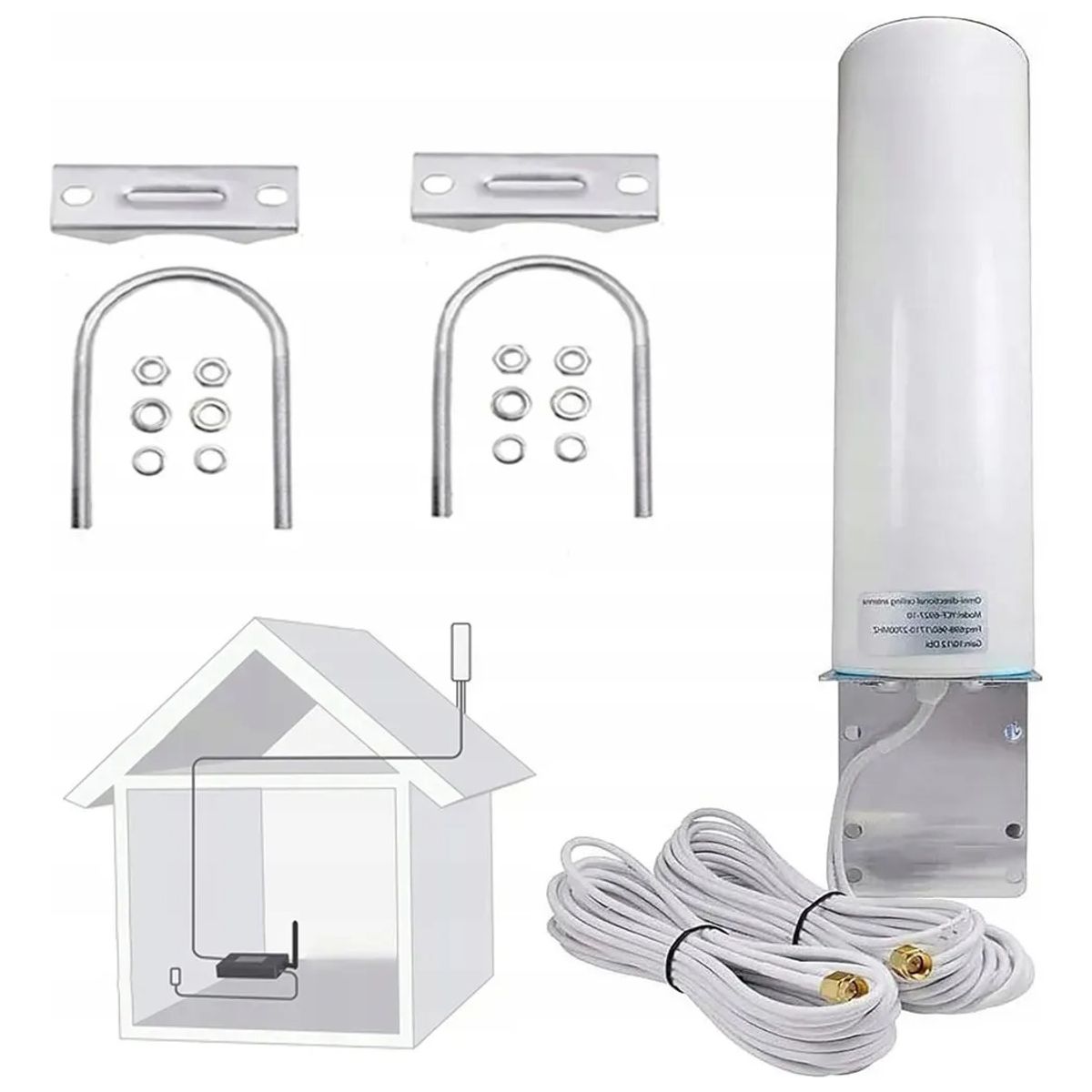 GENERICO - Antena Exterior 4g 3g 5g 12dbi Sma Antena Router Modem Wifi